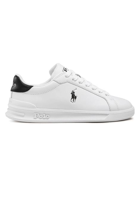 Scarpe Polo Ralph Lauren Heritage Court Bianco Nero Uomo RALPH LAUREN | Sneakers | 809829824-005